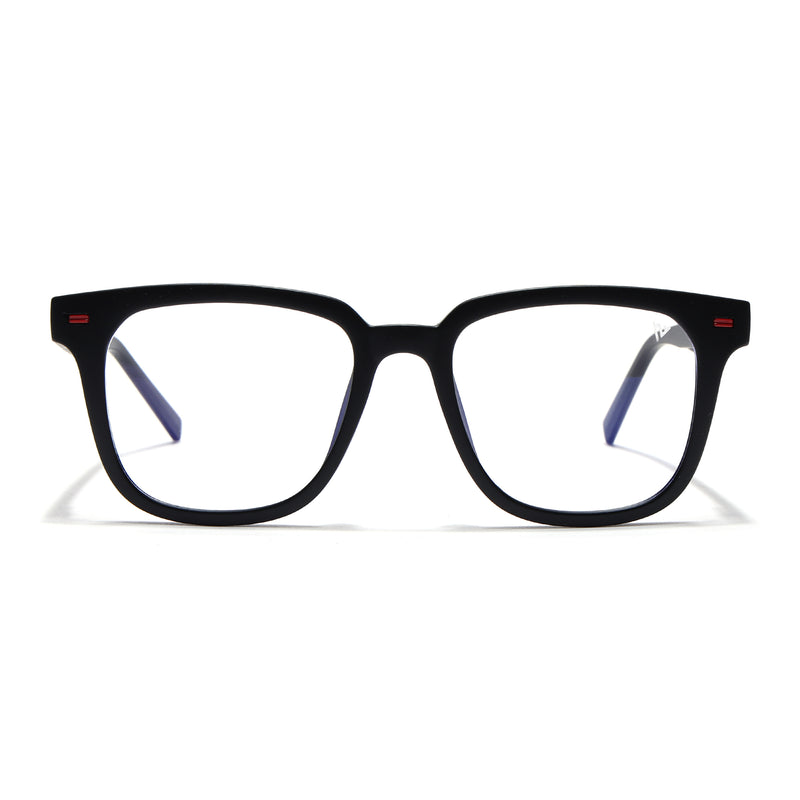 Voyage Black Square Eyeglasses for Men & Women (SV009FMG7493-C1)