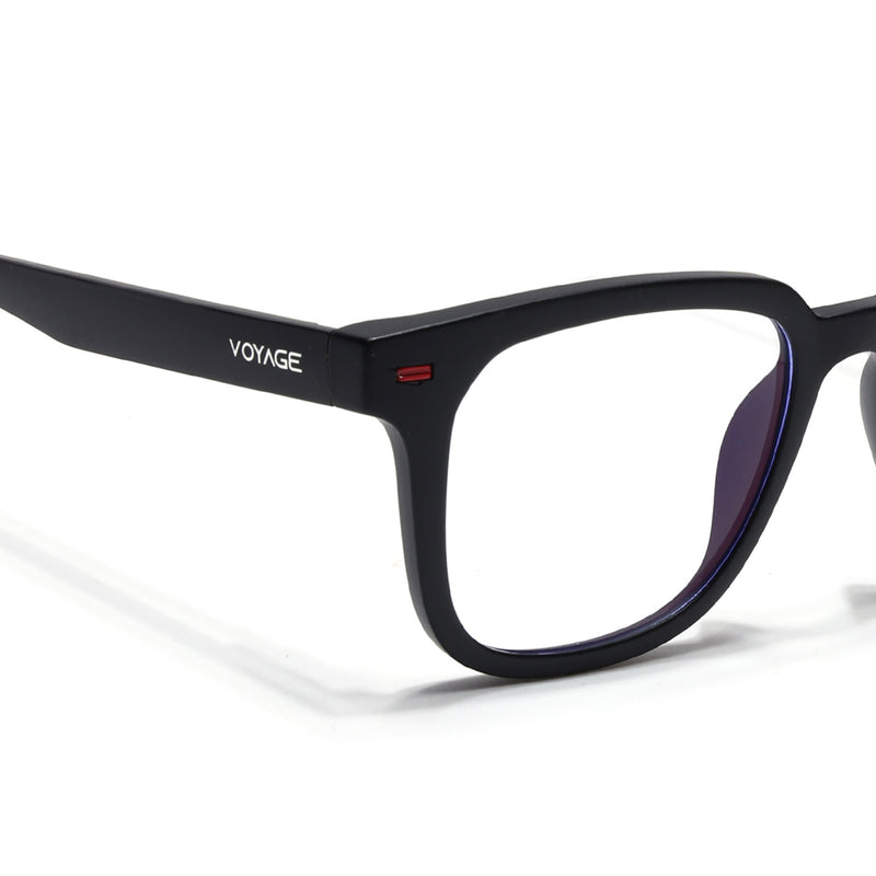 Voyage Black Square Eyeglasses for Men & Women (SV009FMG7493-C1)