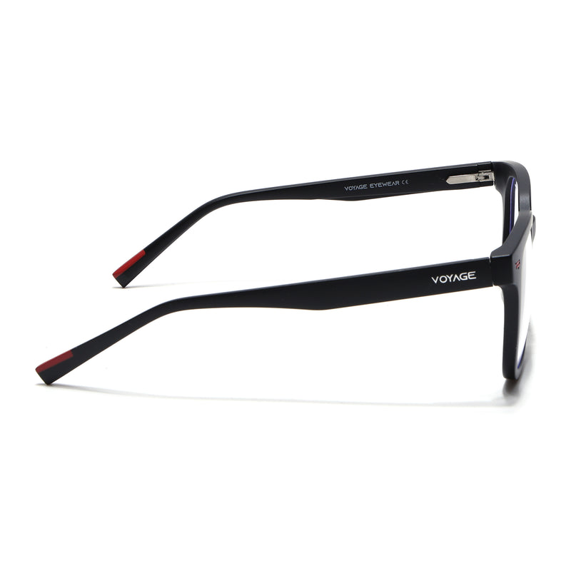 Voyage Black Square Eyeglasses for Men & Women (SV009FMG7493-C1)