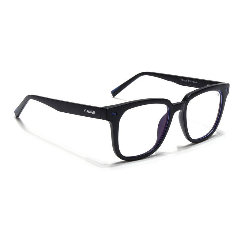 Voyage Black Square Eyeglasses for Men & Women (SV009FMG7494-C2)