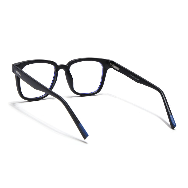 Voyage Black Square Eyeglasses for Men & Women (SV009FMG7494-C2)
