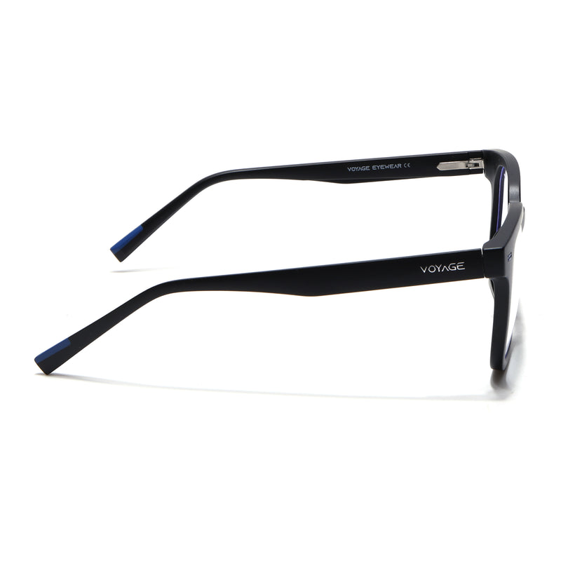 Voyage Black Square Eyeglasses for Men & Women (SV009FMG7494-C2)