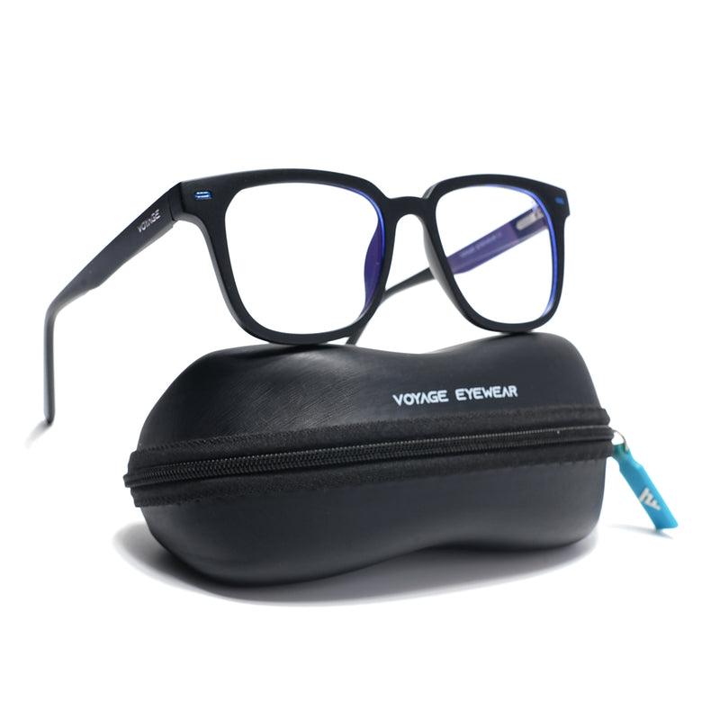 Voyage Black Square Eyeglasses for Men & Women (SV009FMG7494-C2)