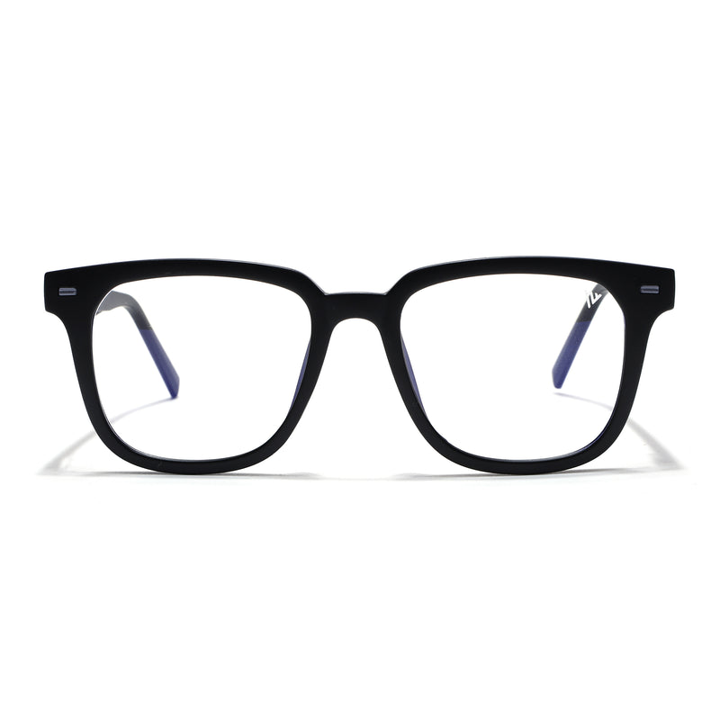 Voyage Black Square Eyeglasses for Men & Women (SV009FMG7495-C3)