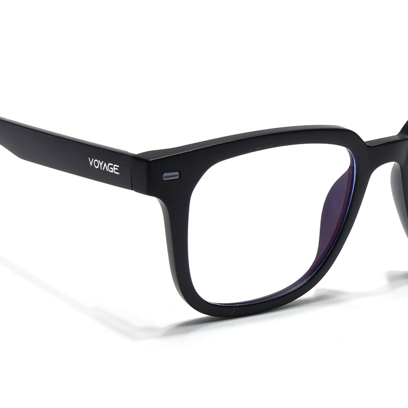 Voyage Black Square Eyeglasses for Men & Women (SV009FMG7495-C3)