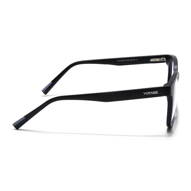 Voyage Black Square Eyeglasses for Men & Women (SV009FMG7495-C3)