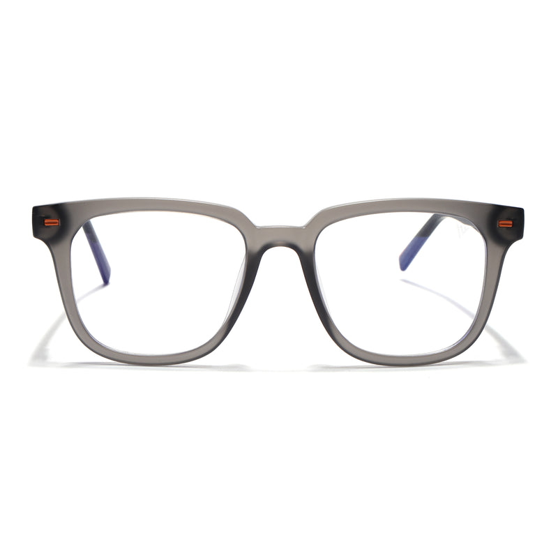 Voyage Dark Grey Square Eyeglasses for Men & Women (SV009FMG7496-C4)