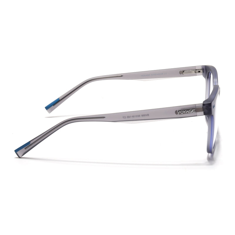 Voyage Light Grey Square Eyeglasses for Men & Women (SV009FMG7497-C5)