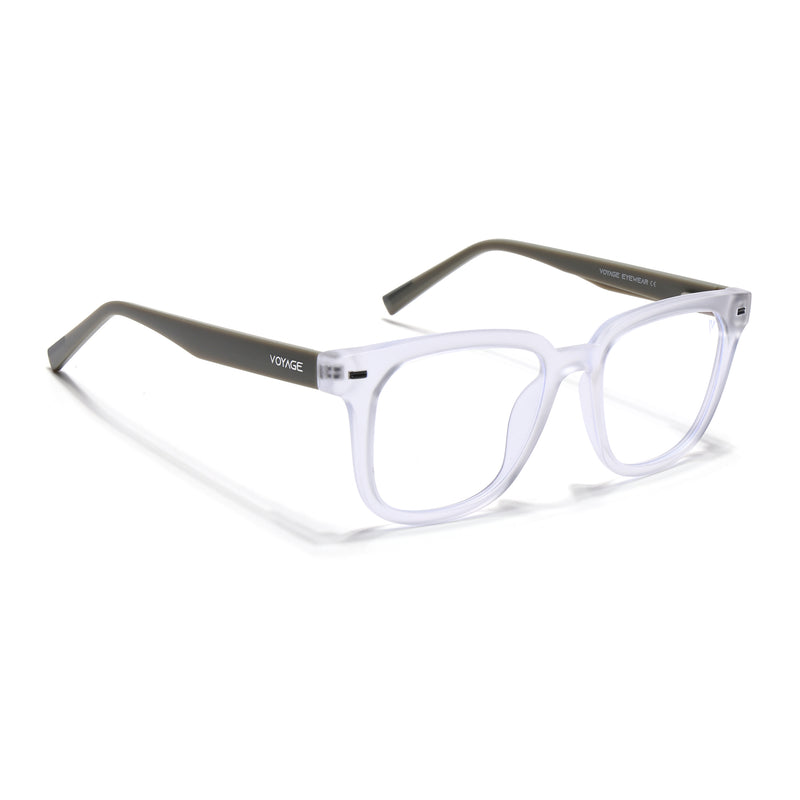 Voyage Transparent Square Eyeglasses for Men & Women (SV009FMG7500-C8)
