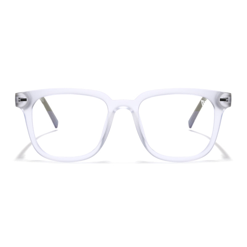Voyage Transparent Square Eyeglasses for Men & Women (SV009FMG7500-C8)
