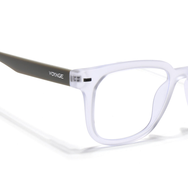 Voyage Transparent Square Eyeglasses for Men & Women (SV009FMG7500-C8)
