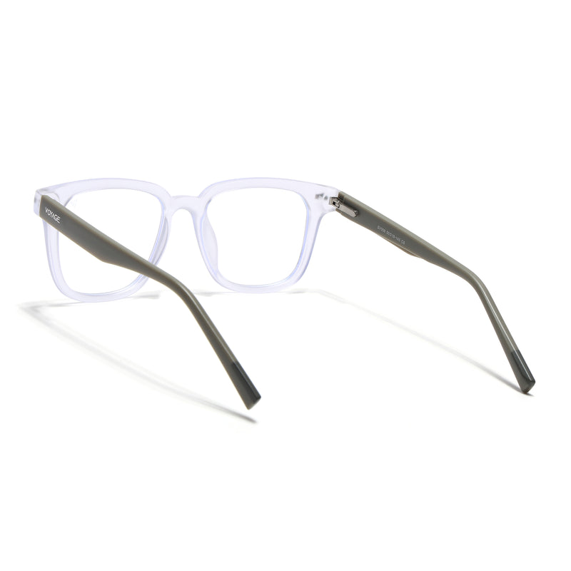 Voyage Transparent Square Eyeglasses for Men & Women (SV009FMG7500-C8)