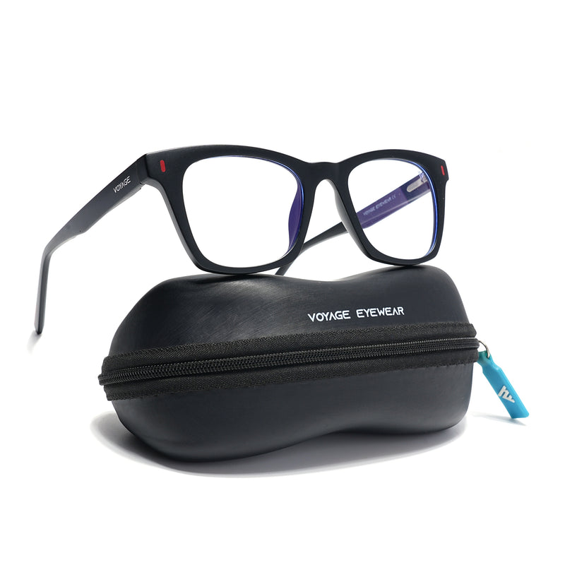 Voyage Black Wayfarer Eyeglasses for Men & Women (SV010FMG7501-C1)
