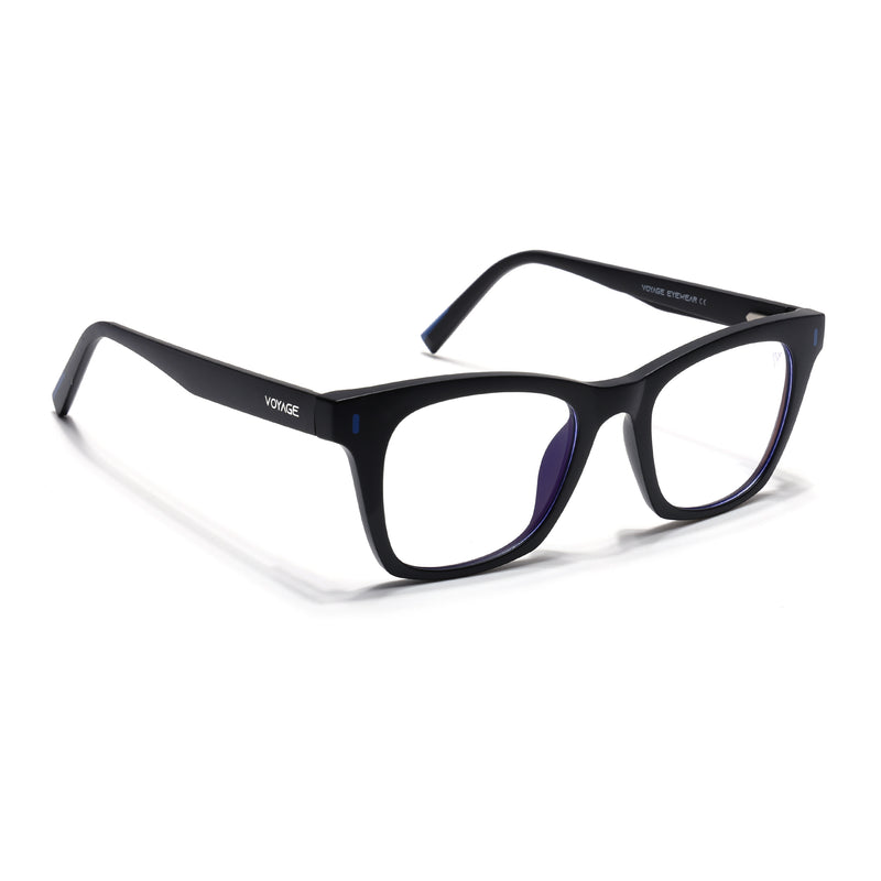 Voyage Black Wayfarer Eyeglasses for Men & Women (SV010FMG7502-C2)