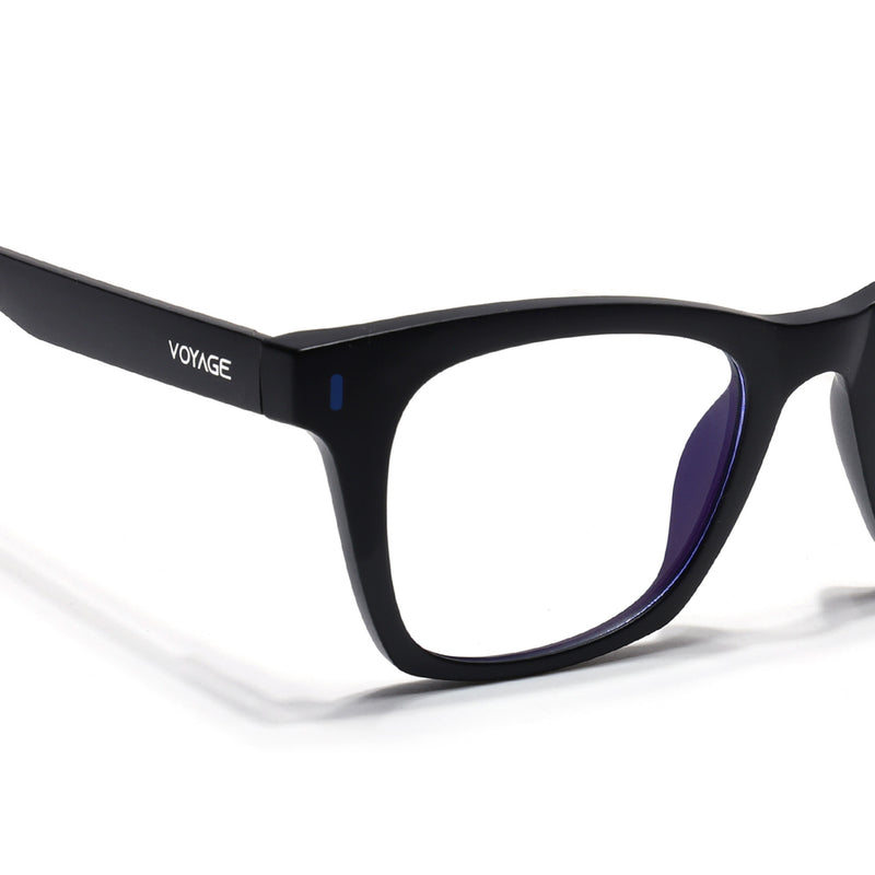 Voyage Black Wayfarer Eyeglasses for Men & Women (SV010FMG7502-C2)