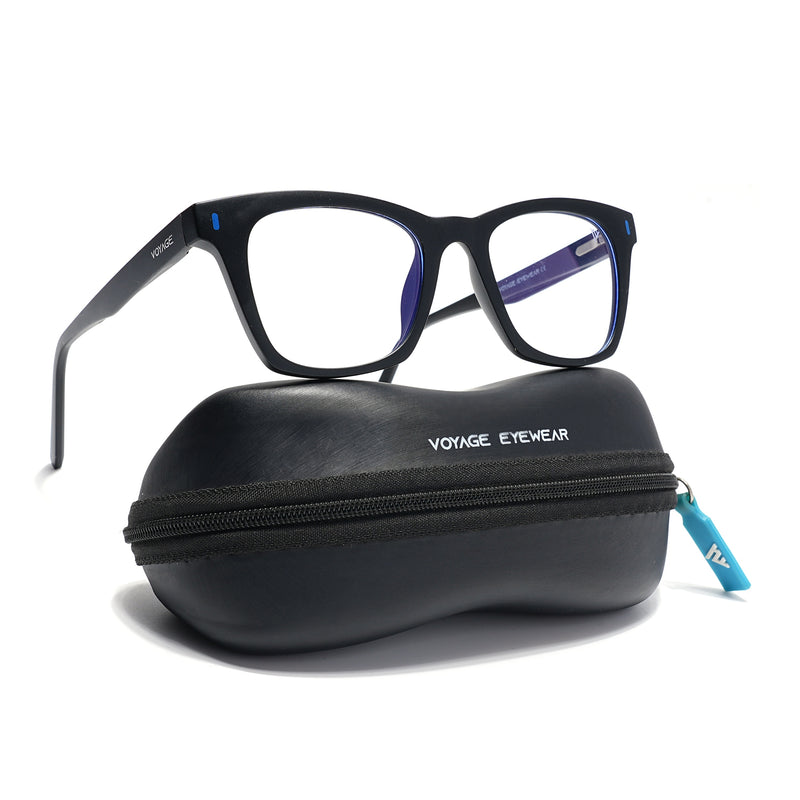 Voyage Black Wayfarer Eyeglasses for Men & Women (SV010FMG7502-C2)