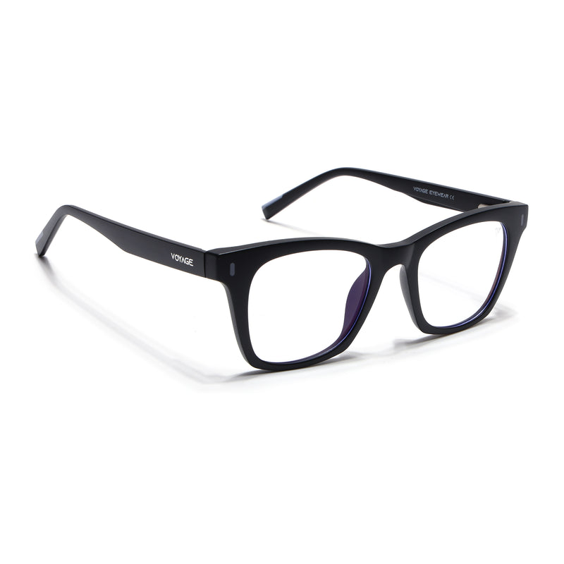 Voyage Black Wayfarer Eyeglasses for Men & Women (SV010FMG7503-C3)