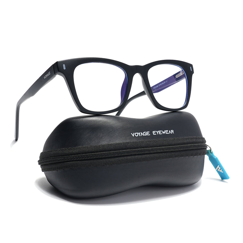 Voyage Black Wayfarer Eyeglasses for Men & Women (SV010FMG7503-C3)