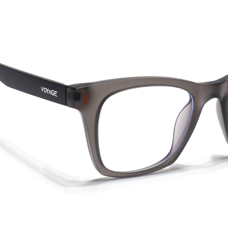 Voyage Dark Grey Wayfarer Eyeglasses for Men & Women (SV010FMG7504-C4)