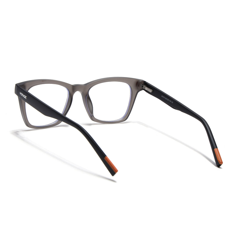 Voyage Dark Grey Wayfarer Eyeglasses for Men & Women (SV010FMG7504-C4)