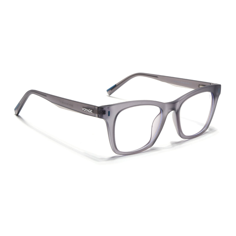 Voyage Light Grey Wayfarer Eyeglasses for Men & Women (SV010FMG7505-C5)