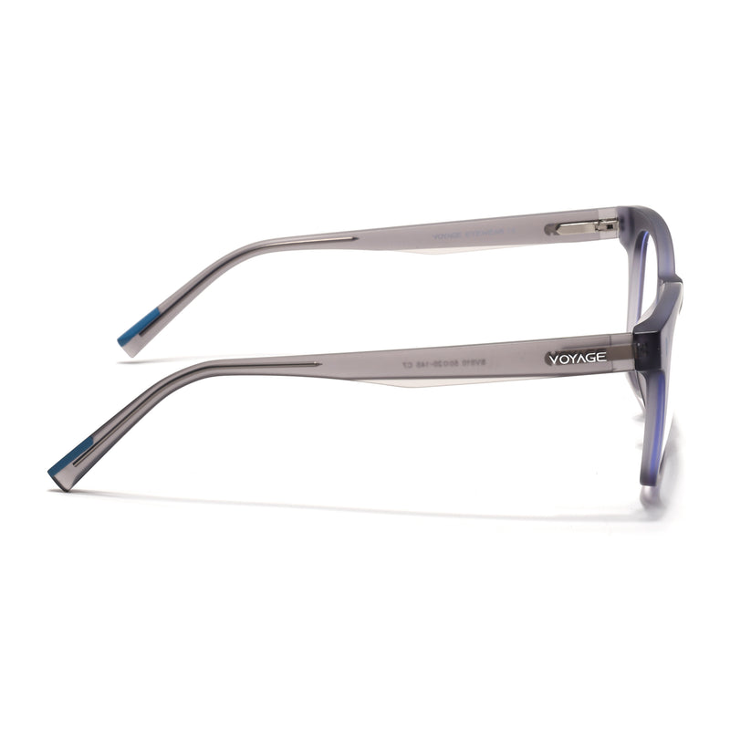 Voyage Light Grey Wayfarer Eyeglasses for Men & Women (SV010FMG7505-C5)
