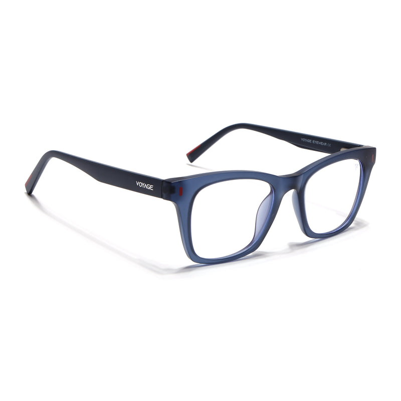 Voyage Blue Wayfarer Eyeglasses for Men & Women (SV010FMG7506-C6)