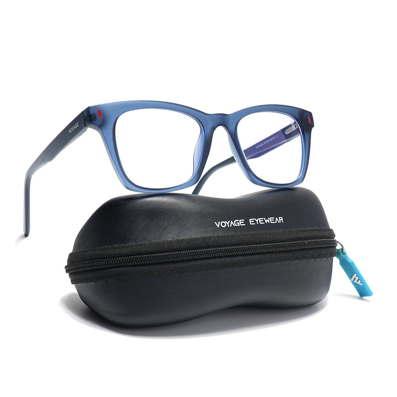 Voyage Blue Wayfarer Eyeglasses for Men & Women (SV010FMG7506-C6)