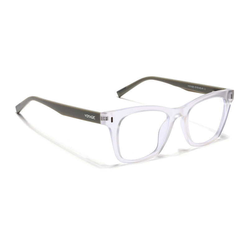 Voyage Transparent Wayfarer Eyeglasses for Men & Women (SV010FMG7508-C8)