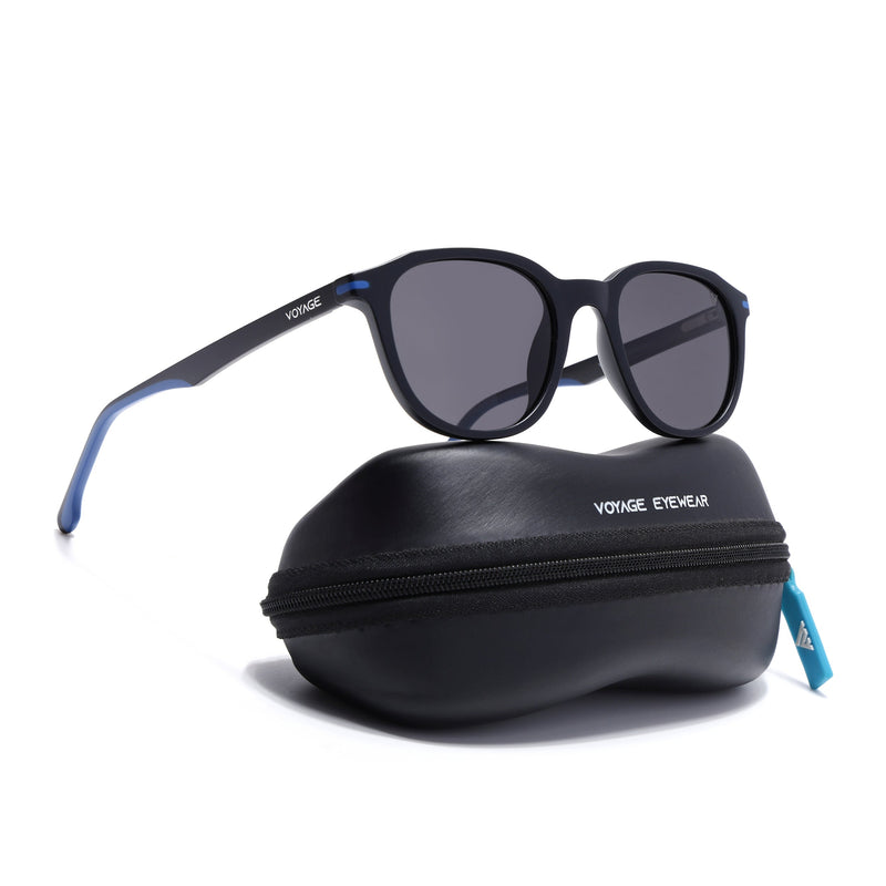Matira | Black & Blue Wayfarer Polarized Sunglasses | PMG7397