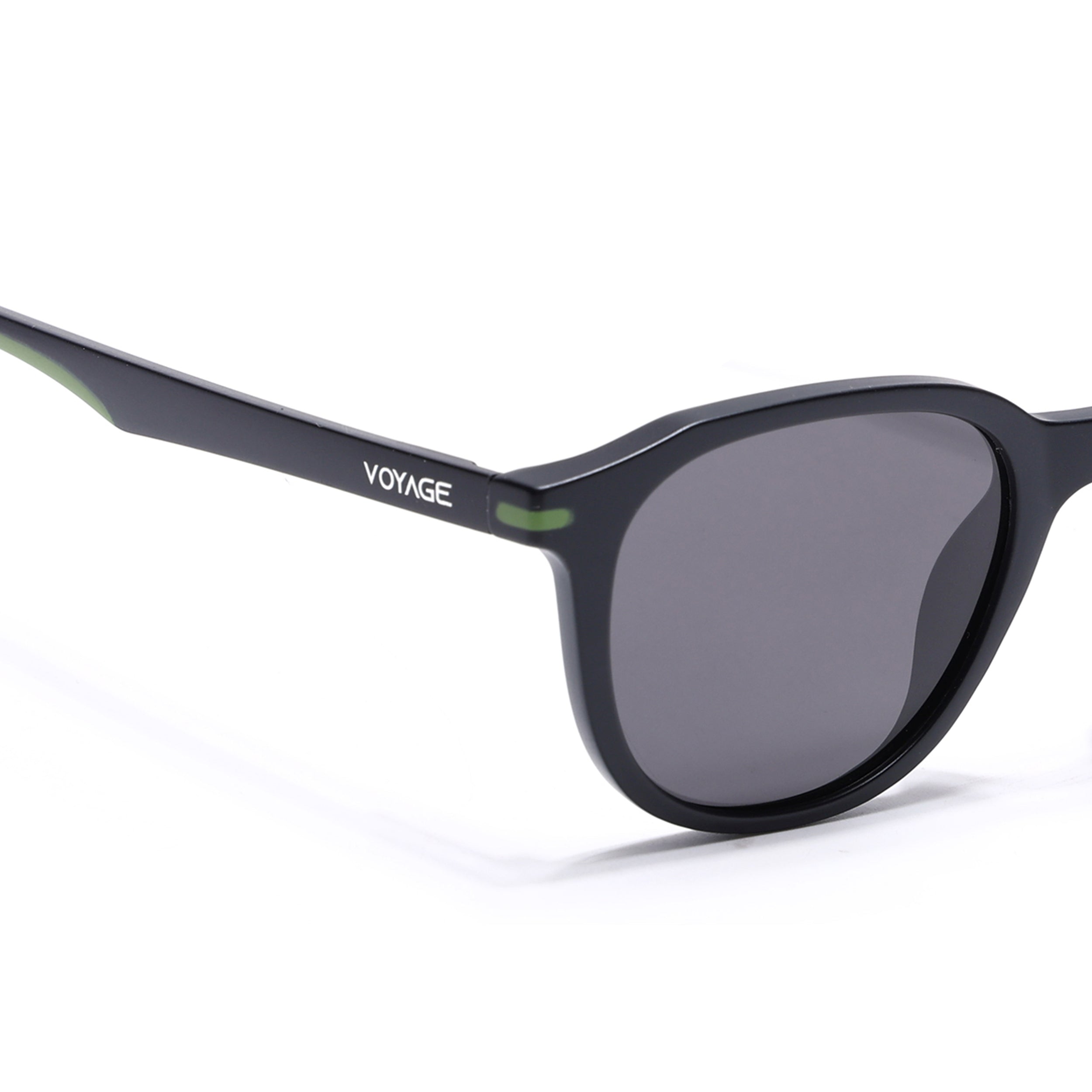 Matira | Black & Green Wayfarer Polarized Sunglasses | PMG7398