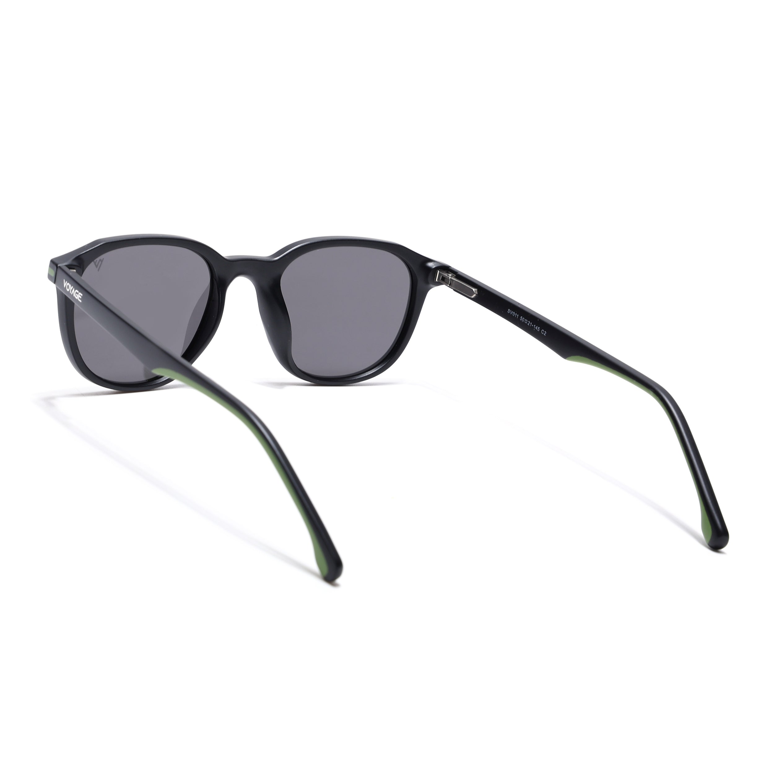 Matira | Black & Green Wayfarer Polarized Sunglasses | PMG7398