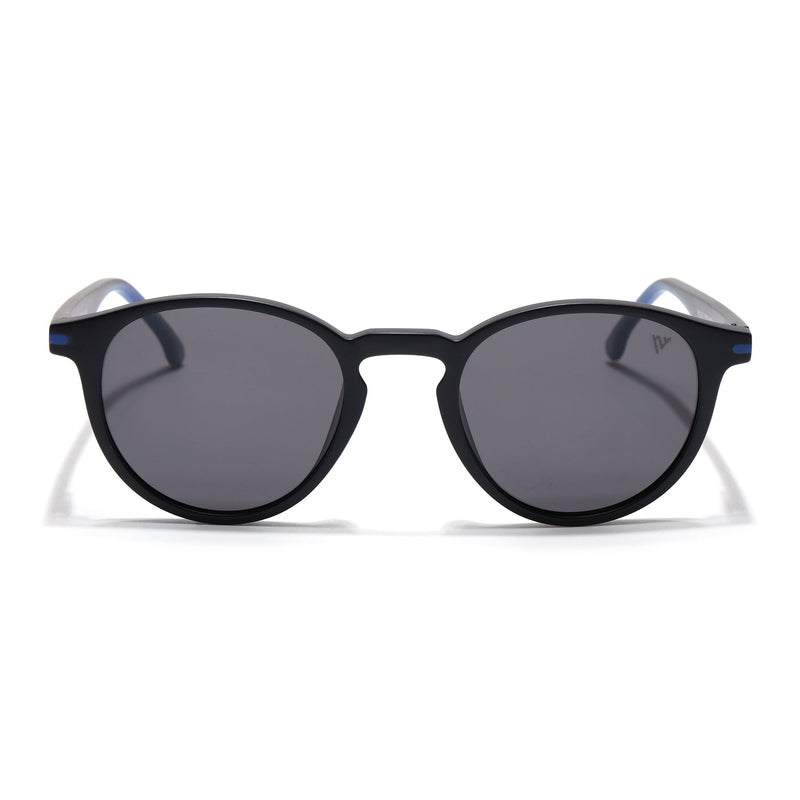 Matira | Black & Blue Round Polarized Sunglasses | PMG7405