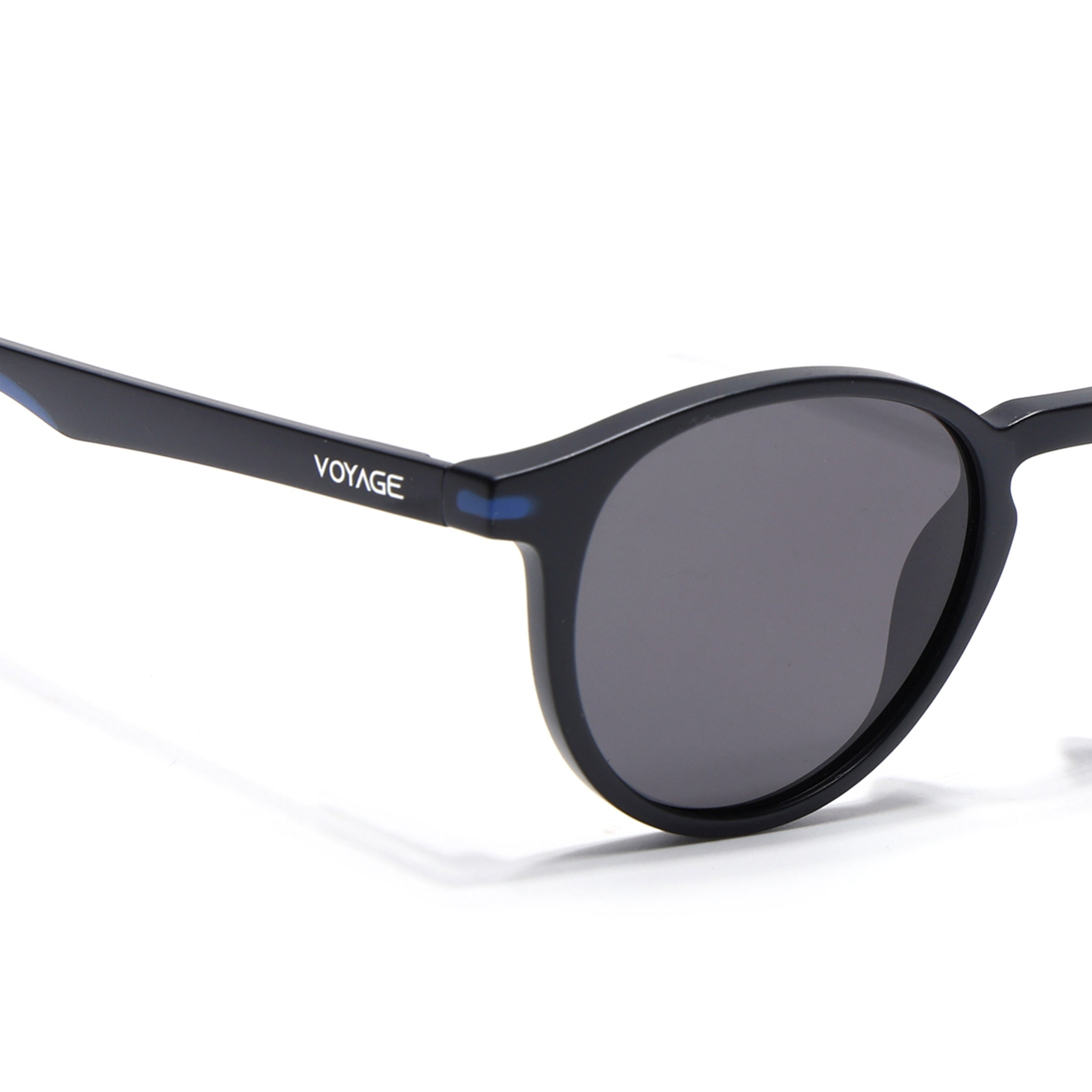 Matira | Black & Blue Round Polarized Sunglasses | PMG7405