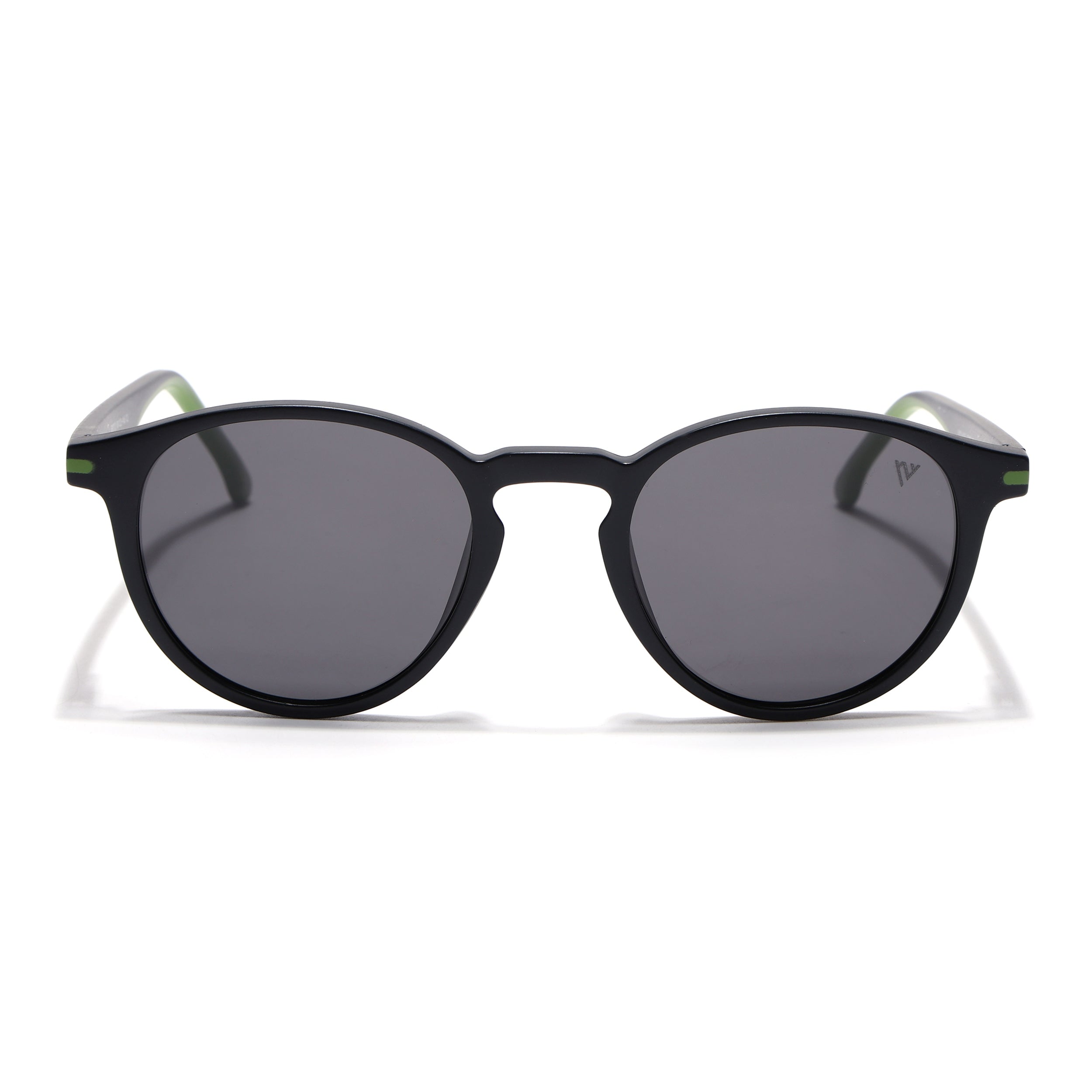 Matira | Black & Green Round Polarized Sunglasses | PMG7406