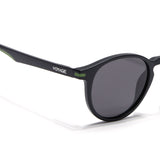 Matira | Black & Green Round Polarized Sunglasses | PMG7406