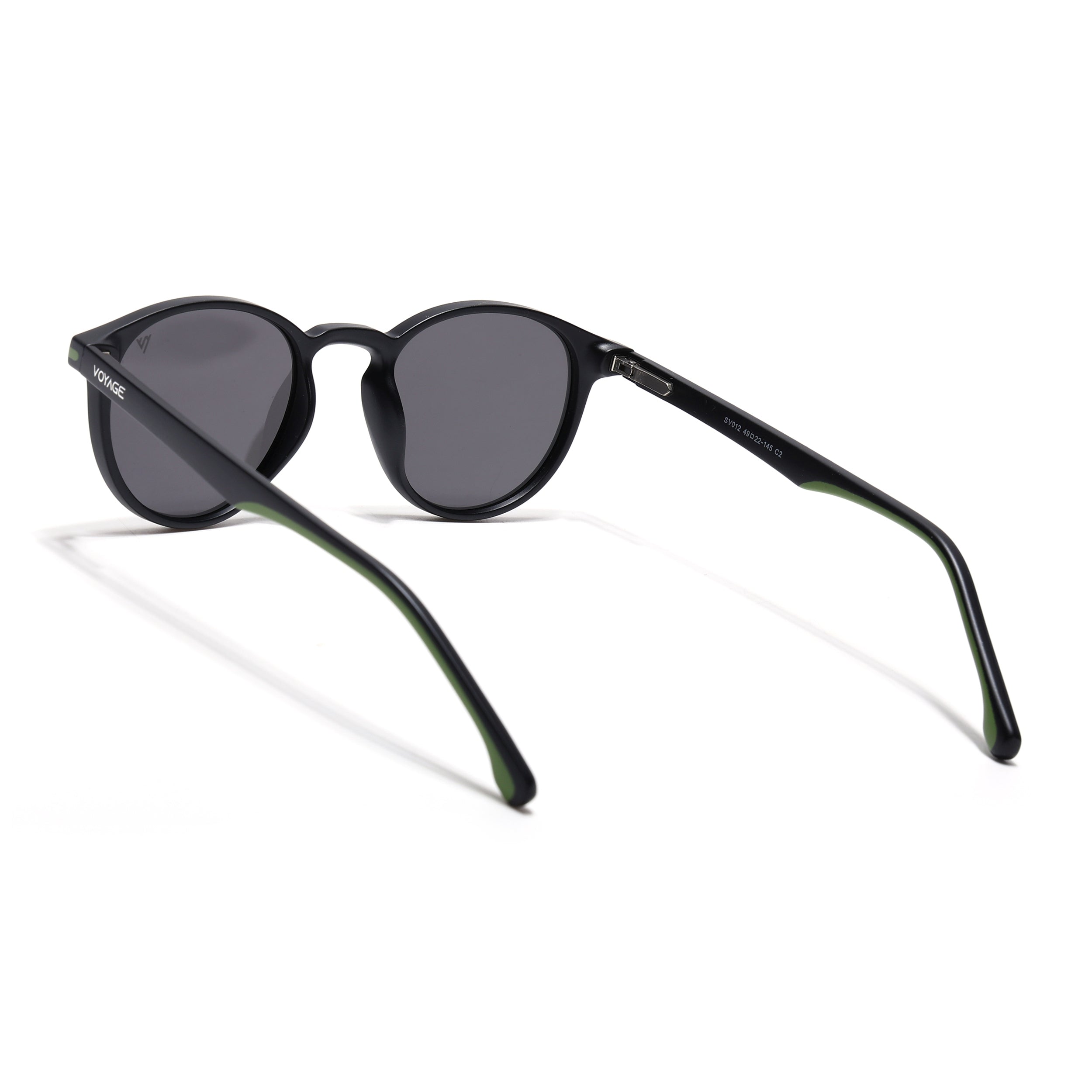 Matira | Black & Green Round Polarized Sunglasses | PMG7406