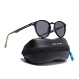 Matira | Black & Green Round Polarized Sunglasses | PMG7406