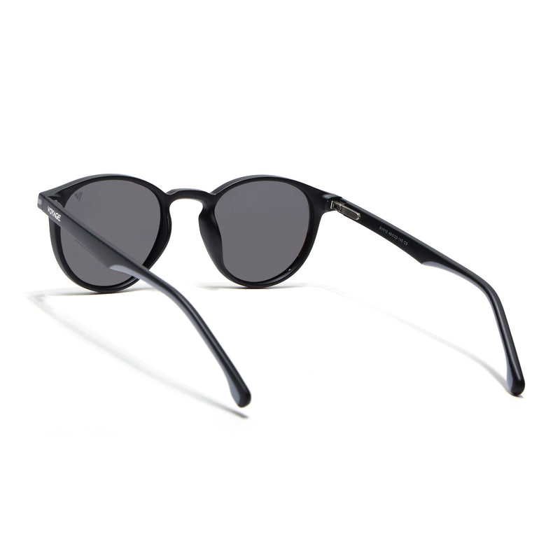 Matira | Black & Grey Round Polarized Sunglasses | PMG7407