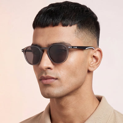 Matira | Dark Grey Round Polarized Sunglasses | PMG7408