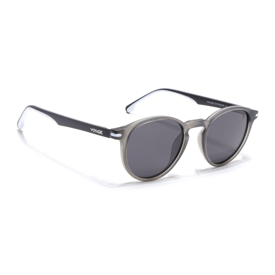 Matira | Dark Grey Round Polarized Sunglasses | PMG7408