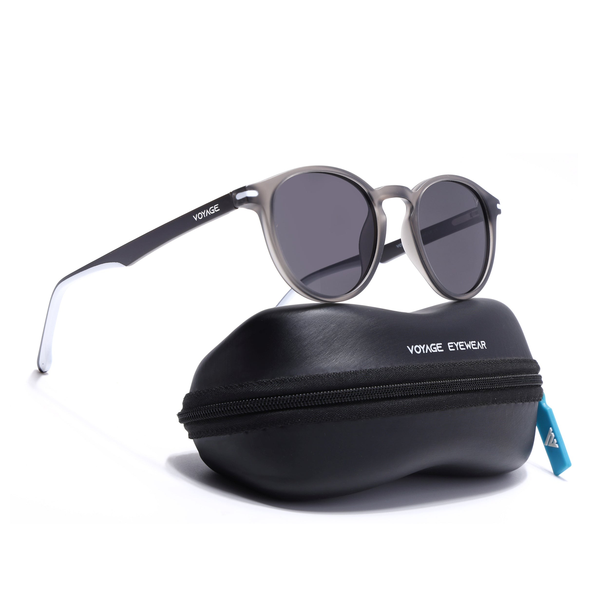Matira | Dark Grey Round Polarized Sunglasses | PMG7408