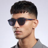 Matira | Blue Round Polarized Sunglasses | PMG7410