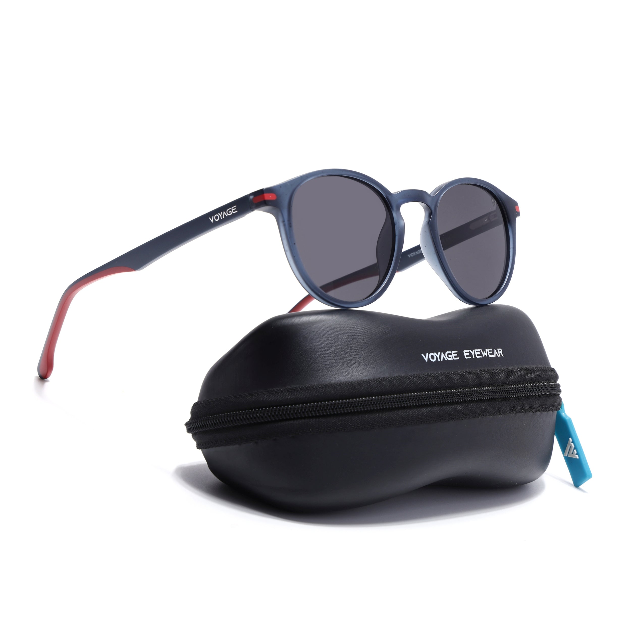 Matira | Blue Round Polarized Sunglasses | PMG7410