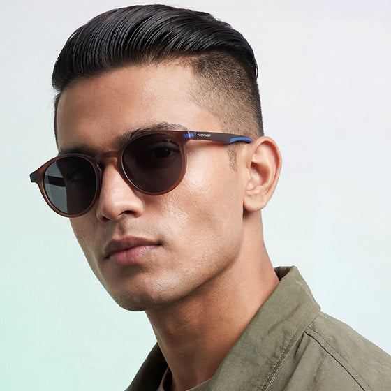 Matira | Brown Round Polarized Sunglasses | PMG7411