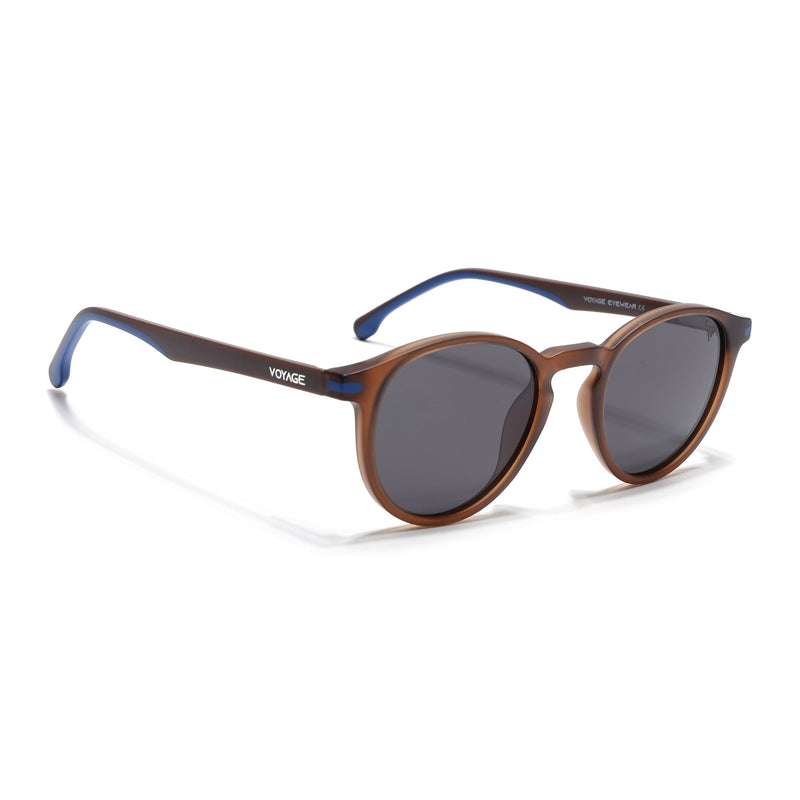 Matira | Brown Round Polarized Sunglasses | PMG7411