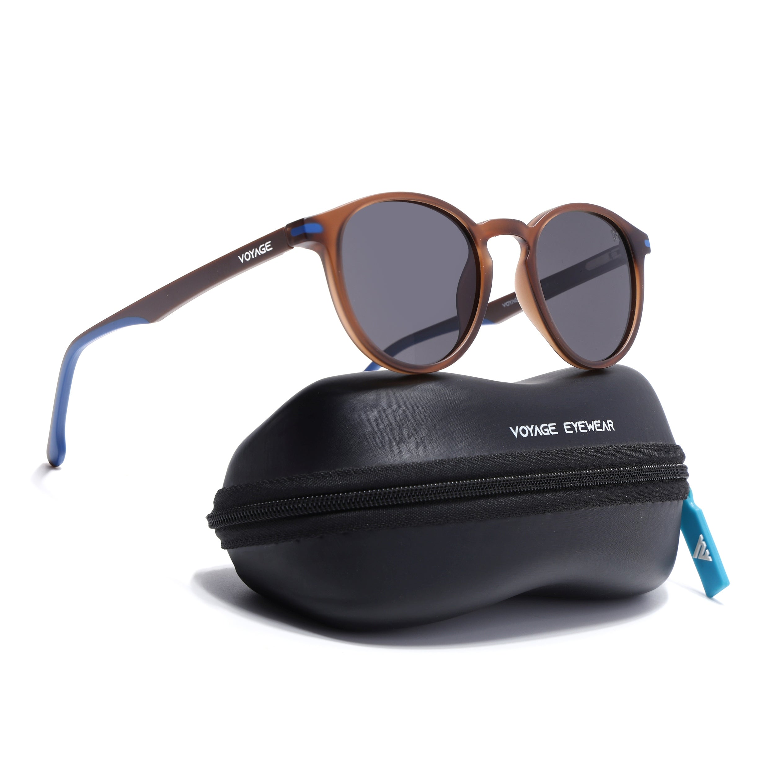 Matira | Brown Round Polarized Sunglasses | PMG7411