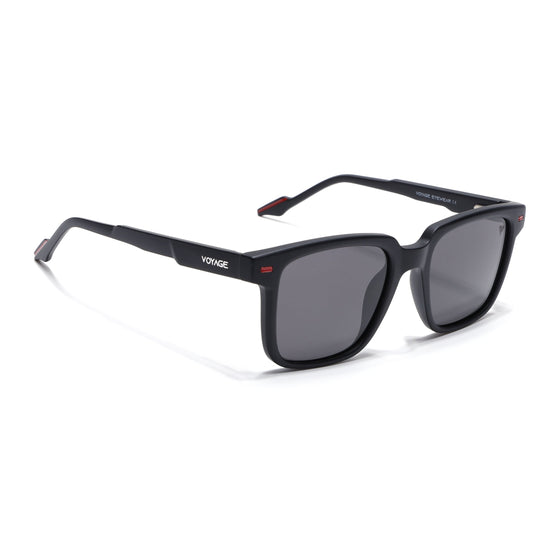 Matira | Black & Red Square Polarized Sunglasses | PMG7413