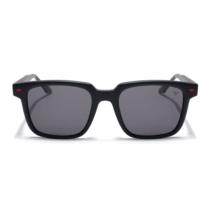 Matira | Black & Red Square Polarized Sunglasses | PMG7413