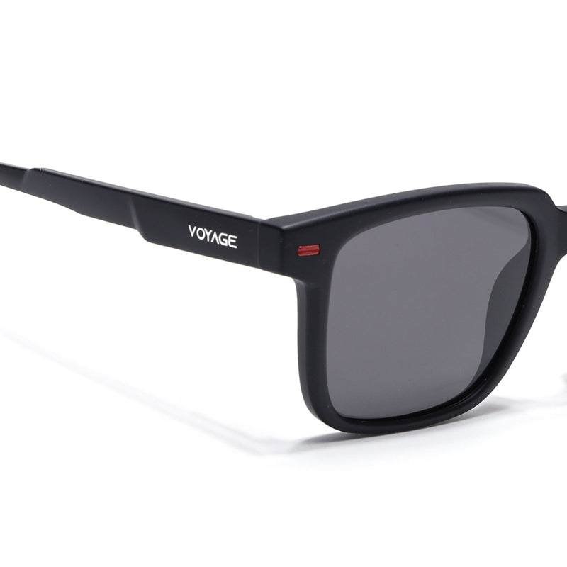 Matira | Black & Red Square Polarized Sunglasses | PMG7413